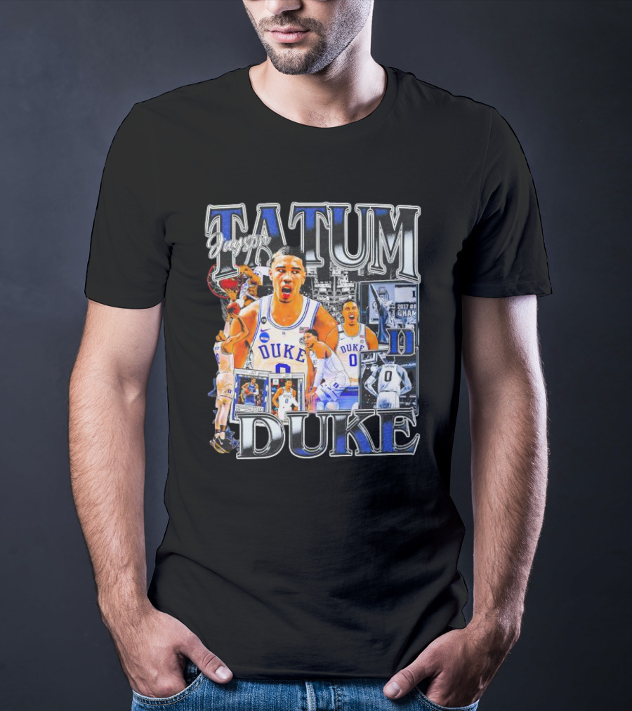 Jayson Tatum Duke Blue Devils Basketball Collage T-Shirt