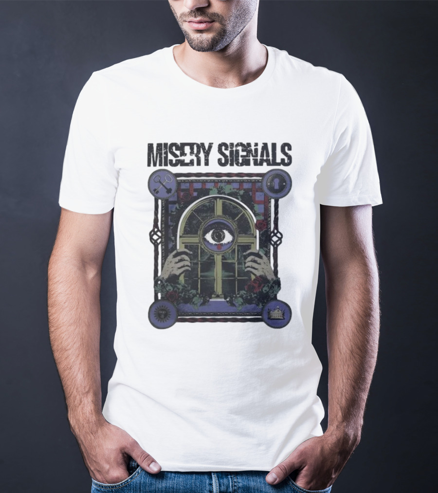 Misery Signals Echoes All-Seeing Eye Roses And Symbols T-Shirt