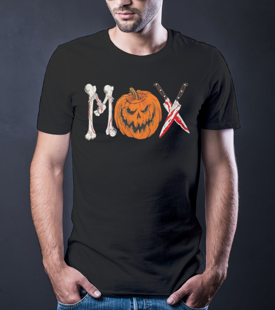 Mox Jon Moxley Halloween Bones Pumpkin Knives T-Shirt