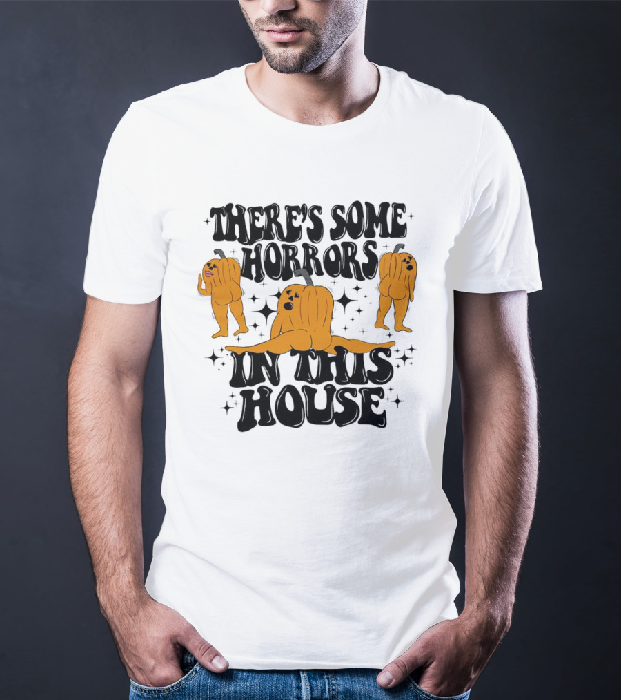 There’s Some Horrors In This House Pumpkin Characters T-Shirt