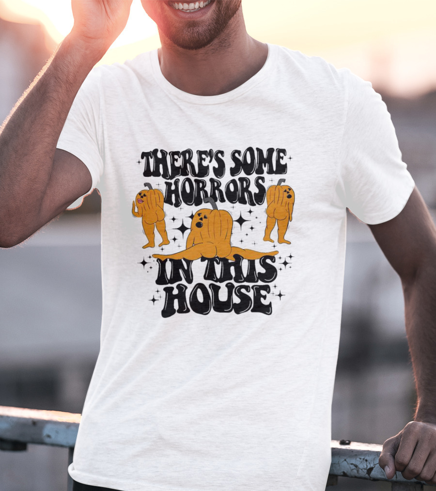There’s Some Horrors In This House Pumpkin Characters T-Shirt