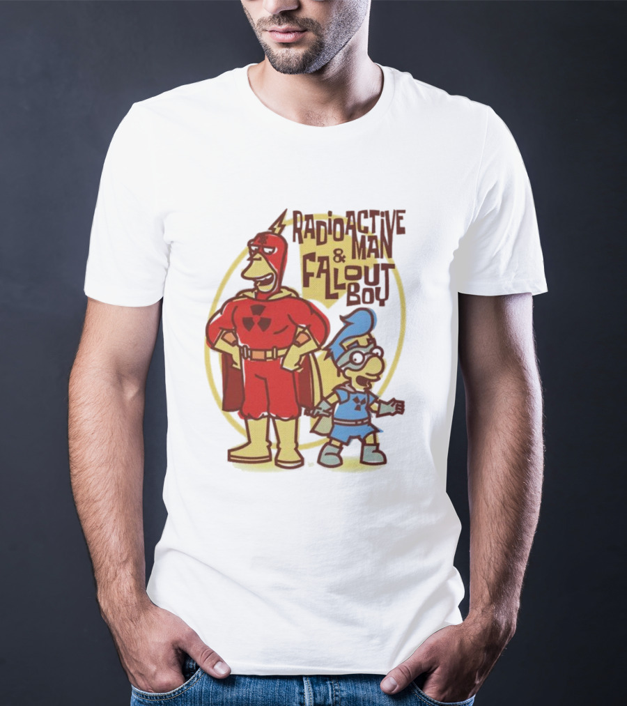 Radioactive Man And Fallout Boy Comic Duo Heroic Power T-Shirt