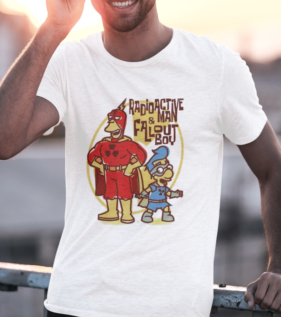 Radioactive Man And Fallout Boy Comic Duo Heroic Power T-Shirt