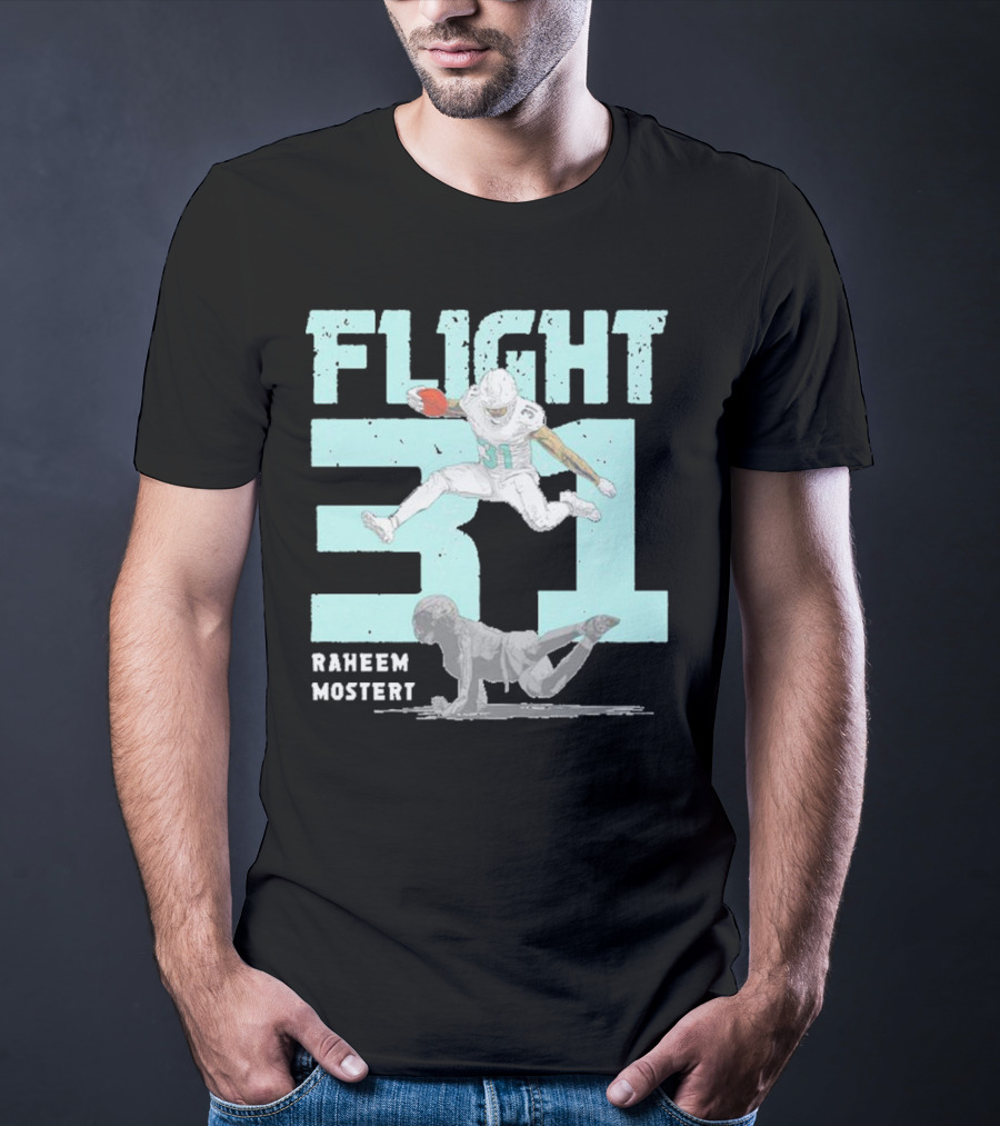 Raheem Mostert Flight 31 Miami Football T-Shirt