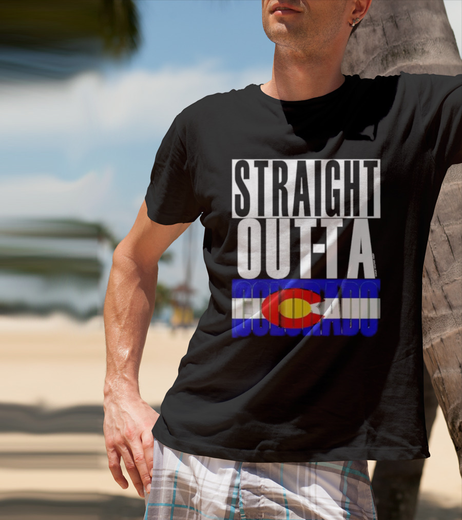 STRAIGHT OUTTA COLORADO Colorado Flag T-Shirt