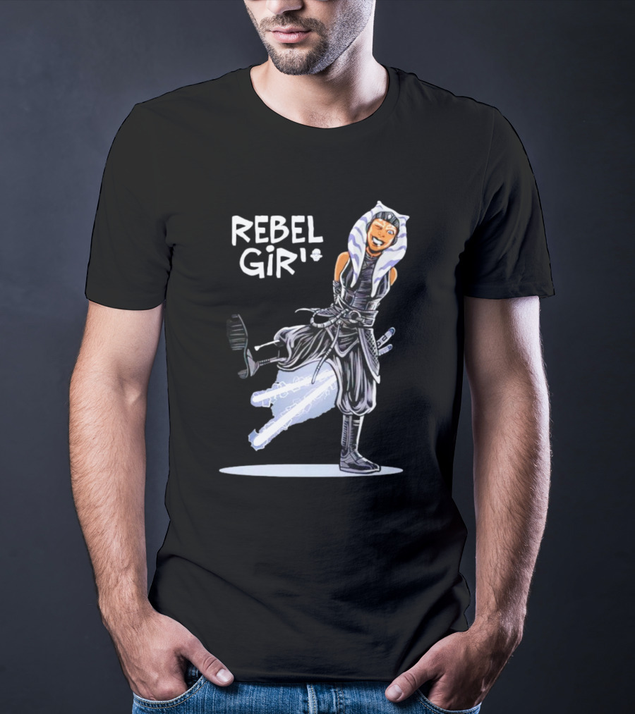 Ahsoka Tano Star Wars Rebel Girl Cartoon Jedi Warrior T-Shirt