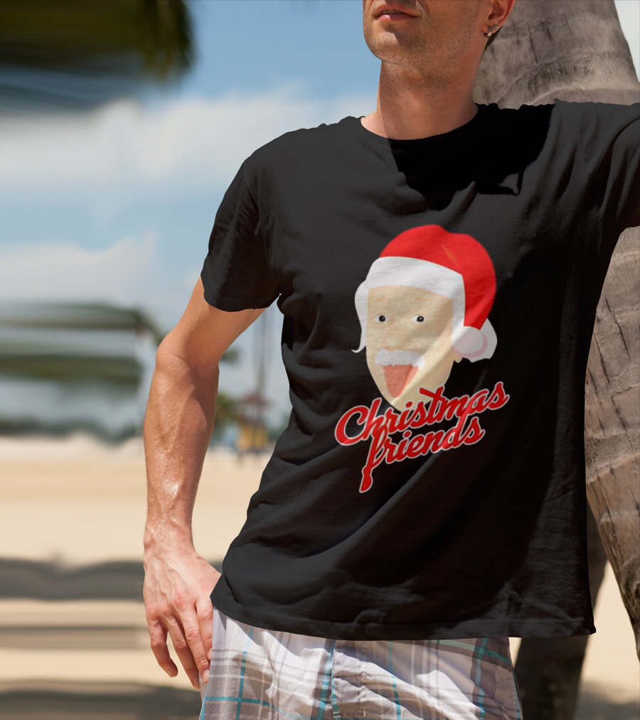 Albert Einstein Santa Hat Christmas Friends T-Shirt