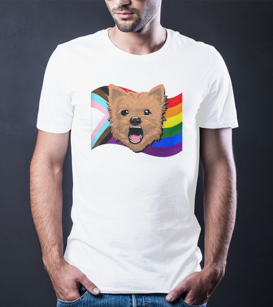 Dog MarcoMania Norwich Havok Pride Rainbow Flag T-Shirt