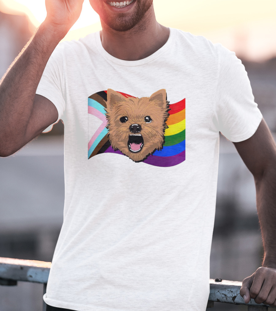 Dog MarcoMania Norwich Havok Pride Rainbow Flag T-Shirt