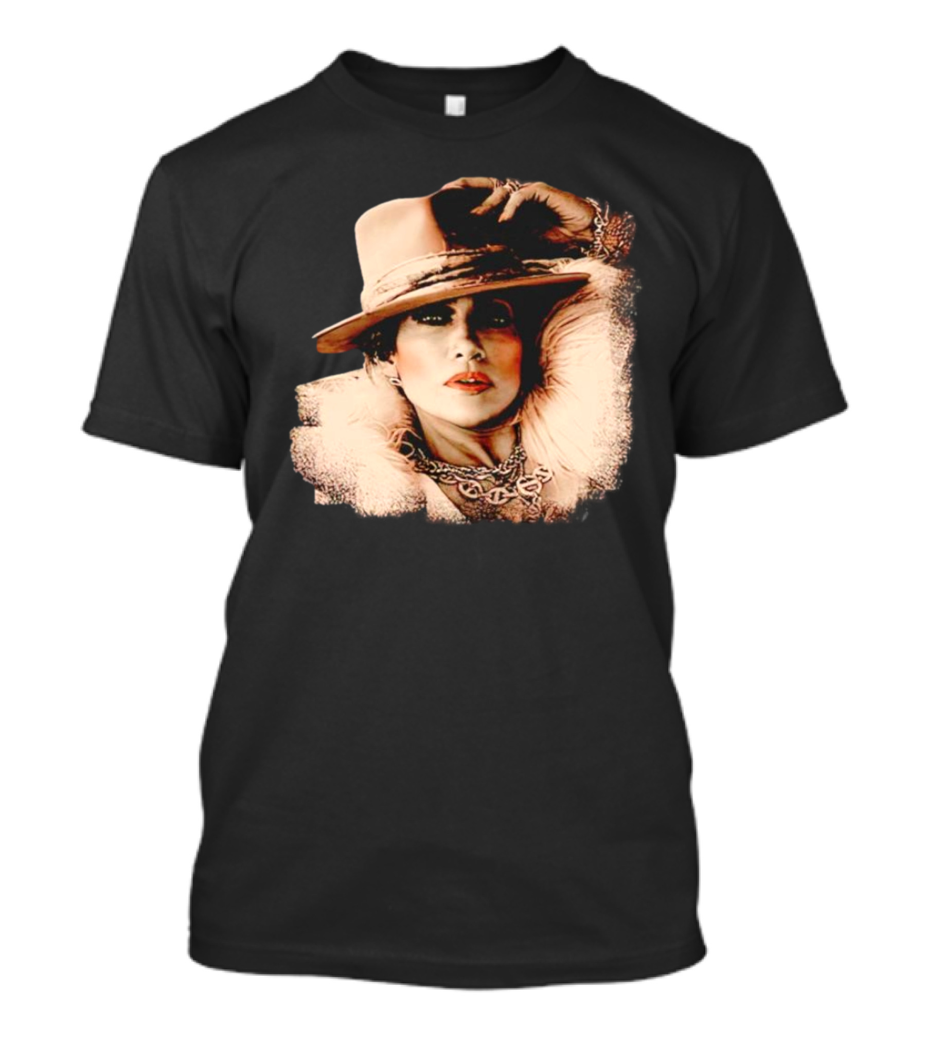 Jennifer Lopez Fur Coat And Hat Style Now T-Shirt