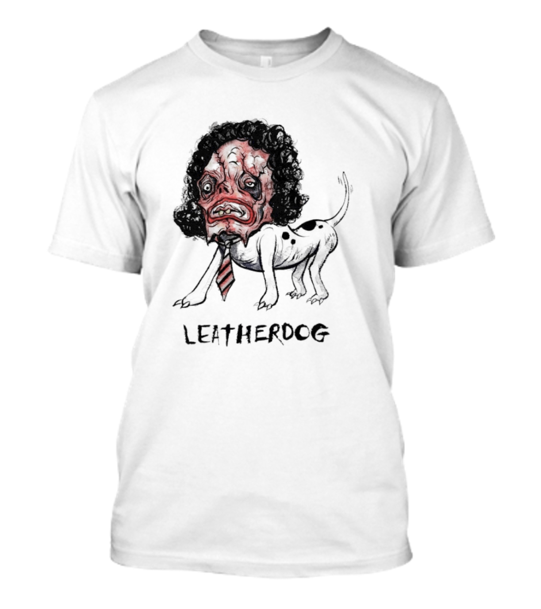 Leatherdog Creepy Curly Wig Halloween Monster T-Shirt