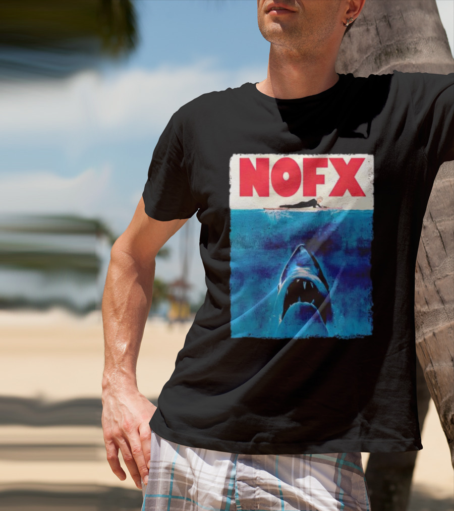 NOFX Jaws Surfer Shark T-Shirt