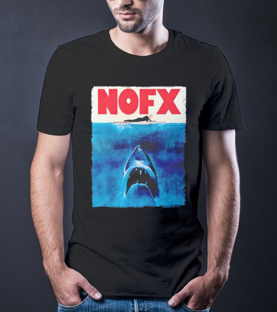 NOFX Jaws Surfer Shark T-Shirt