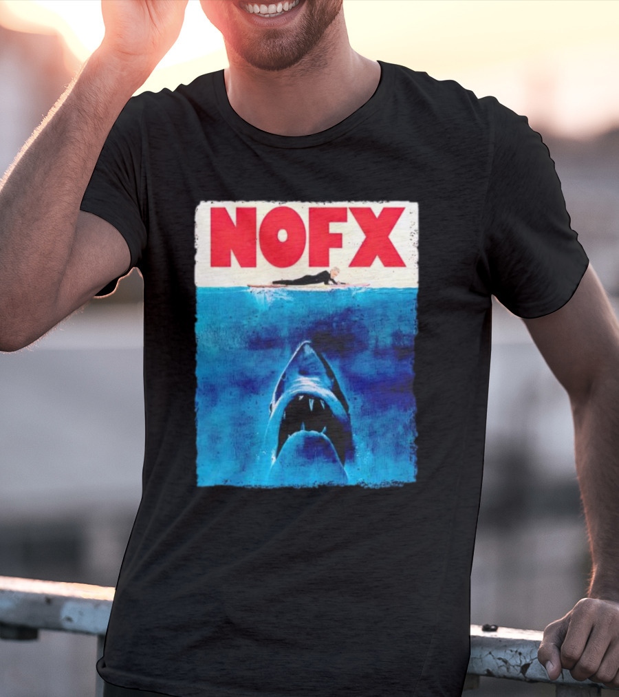 NOFX Jaws Surfer Shark T-Shirt