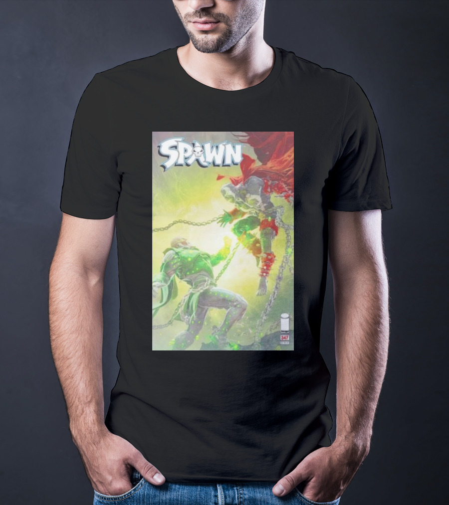 Spawn 347 Comic Cover Dark Hero Battle Chains T-Shirt