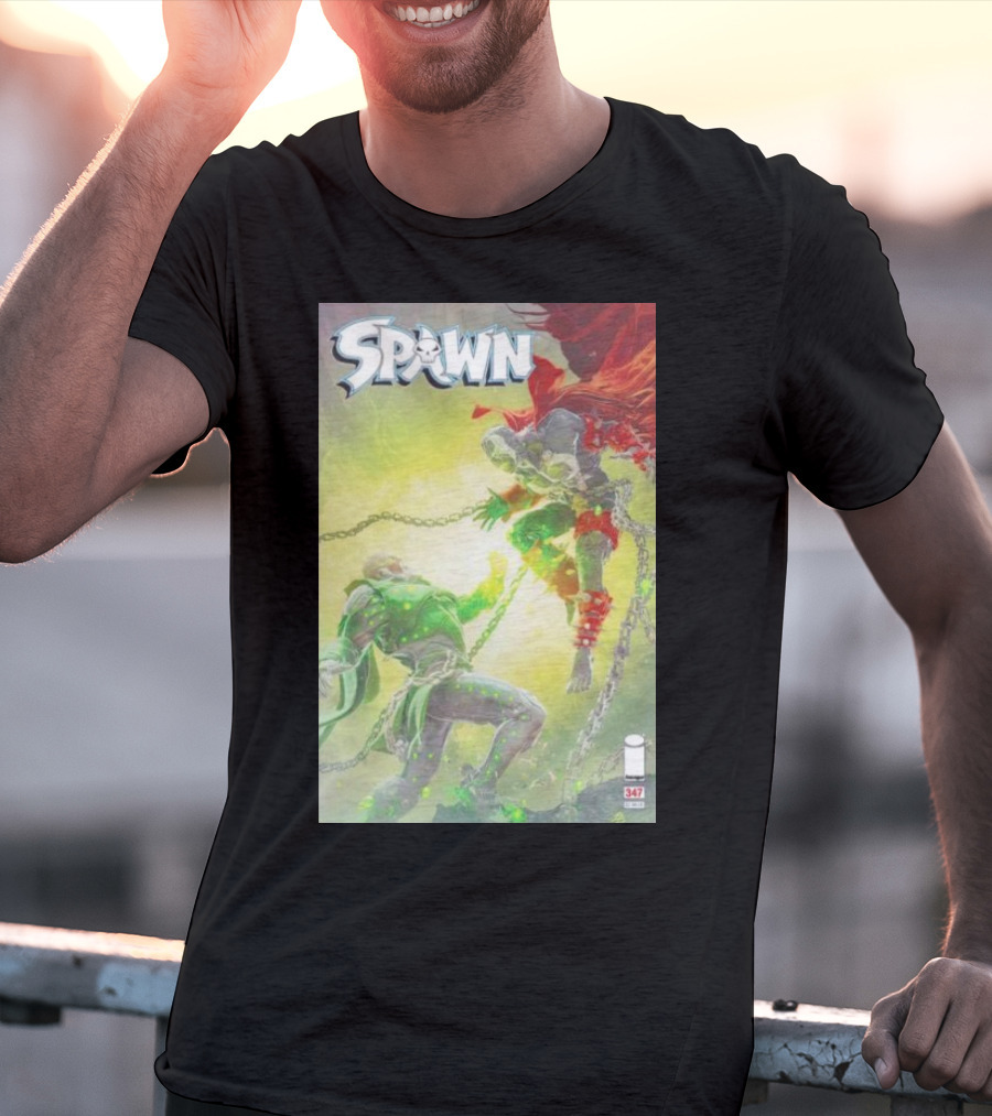 Spawn 347 Comic Cover Dark Hero Battle Chains T-Shirt
