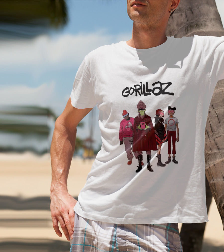Gorillaz Cracker Island Animated Band Characters T-Shirt