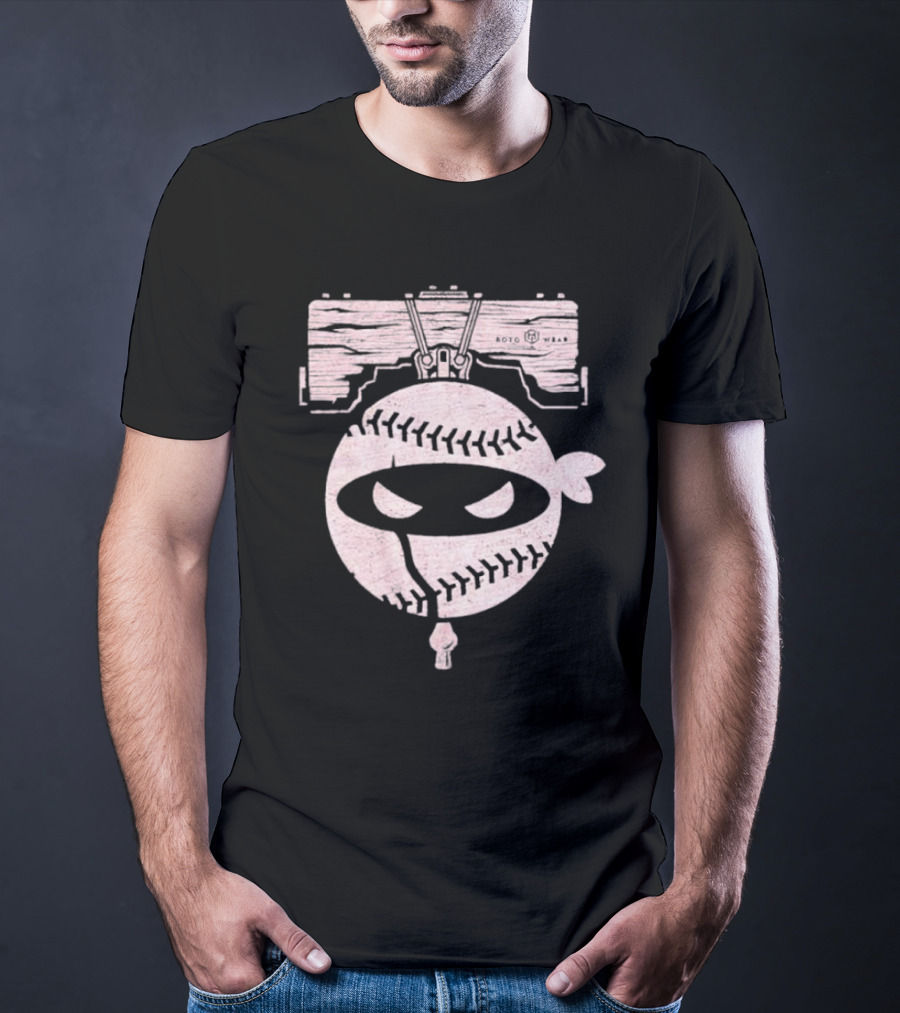 Roto Wear Pitching Ninja Baseball Bell T-Shirt