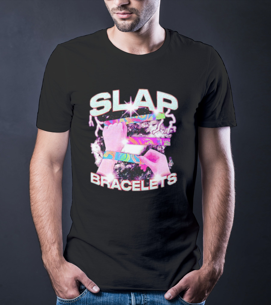 SLAP Bracelets Psychedelic Neon Cosmic T-Shirt