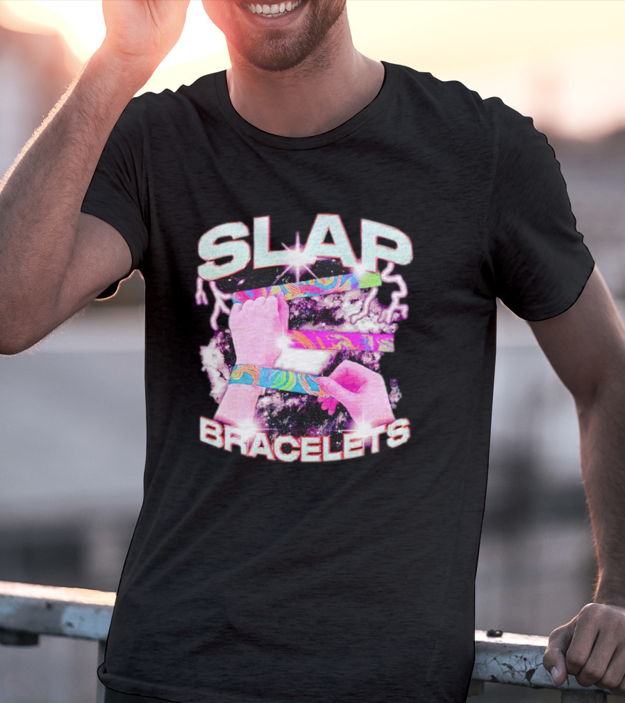 SLAP Bracelets Psychedelic Neon Cosmic T-Shirt