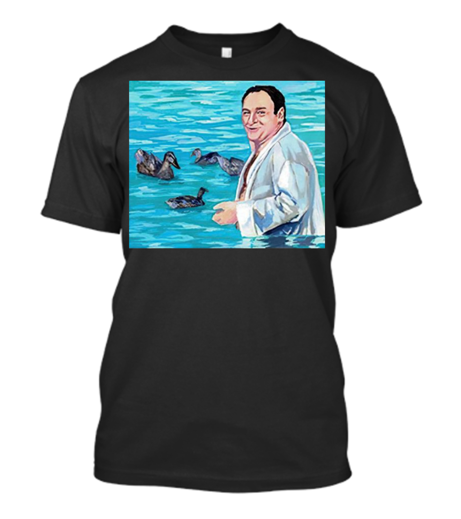 The Sopranos Tony Soprano Ducks Pool Scene Fan T-Shirt