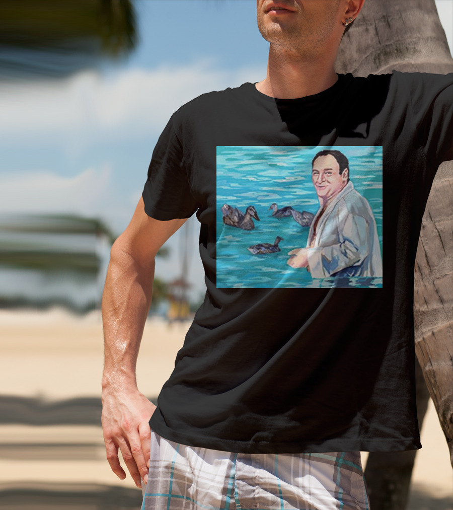 The Sopranos Tony Soprano Ducks Pool Scene Fan T-Shirt