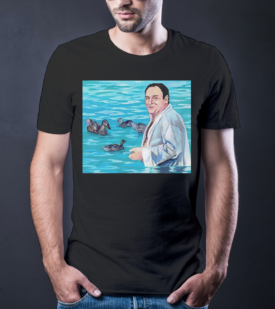 The Sopranos Tony Soprano Ducks Pool Scene Fan T-Shirt