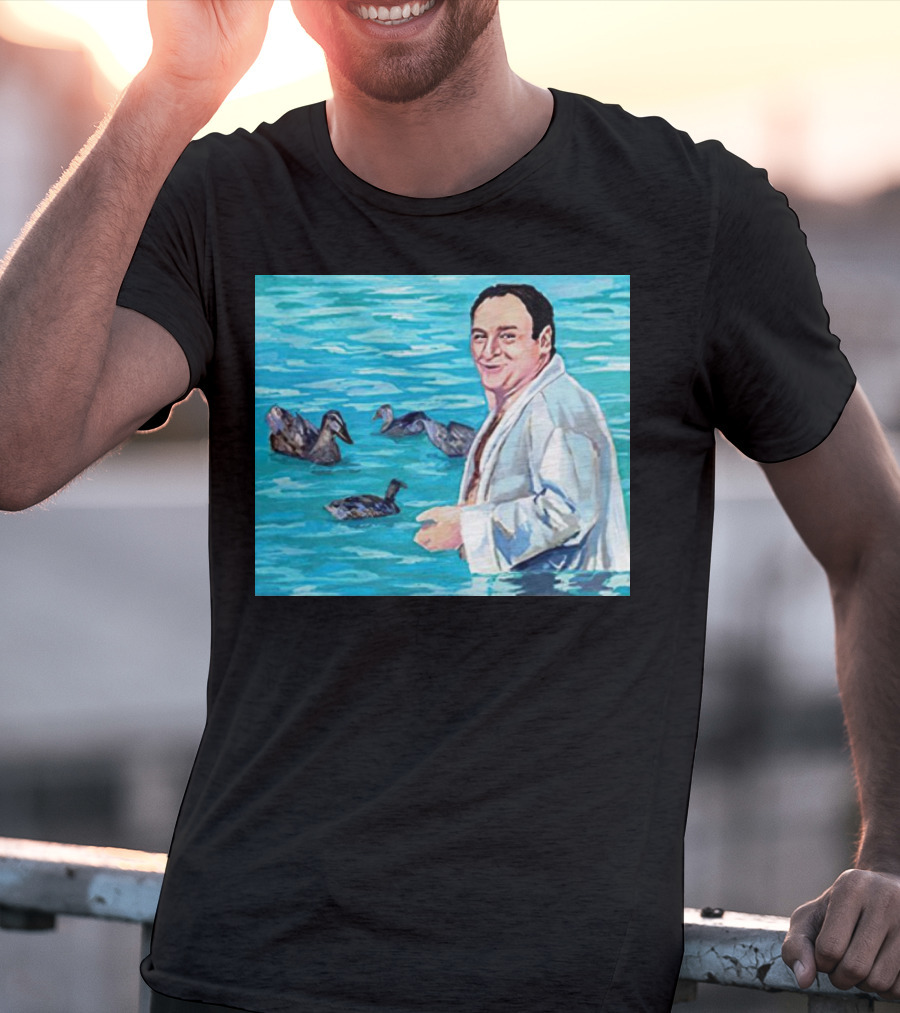 The Sopranos Tony Soprano Ducks Pool Scene Fan T-Shirt