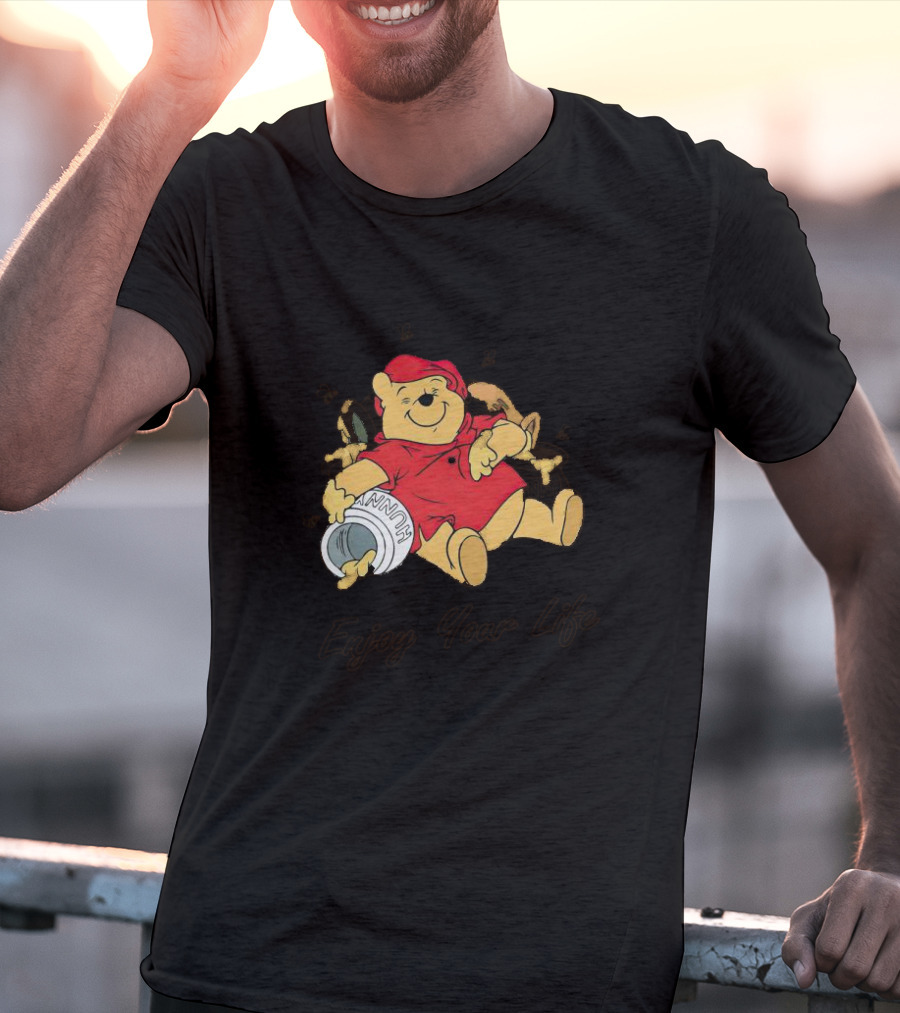 Winnie The Pooh Enjoy Your Life Honey Jar T-Shirt