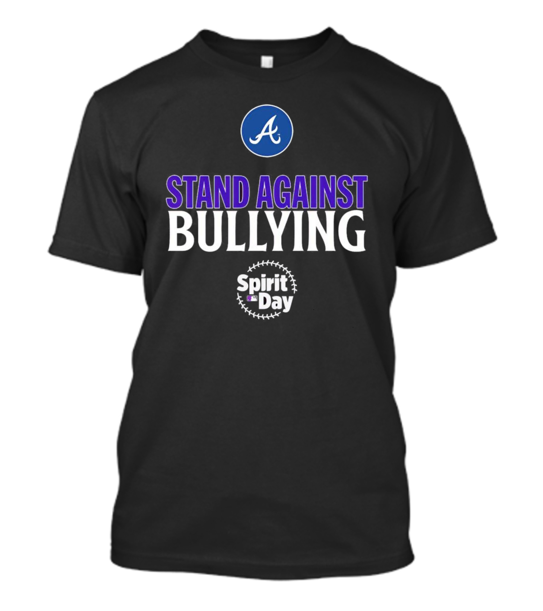 Atlanta Braves Spirit Day Stand Against Bullying T-Shirt