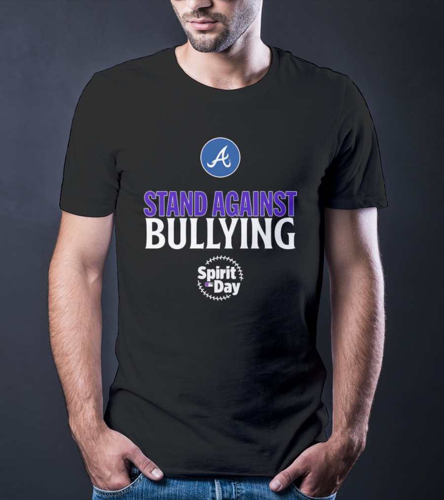 Atlanta Braves Spirit Day Stand Against Bullying T-Shirt