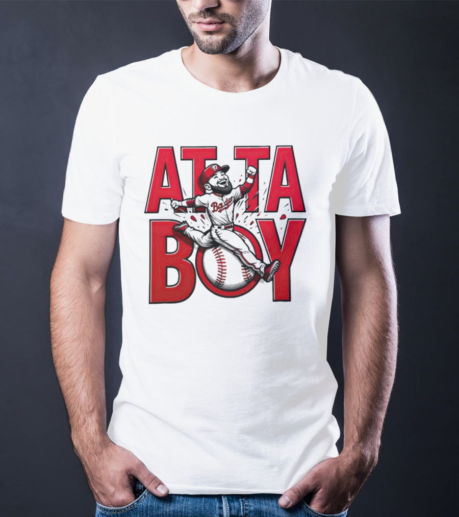 Atta Boy Harper Baseball Caricature Jumping T-Shirt