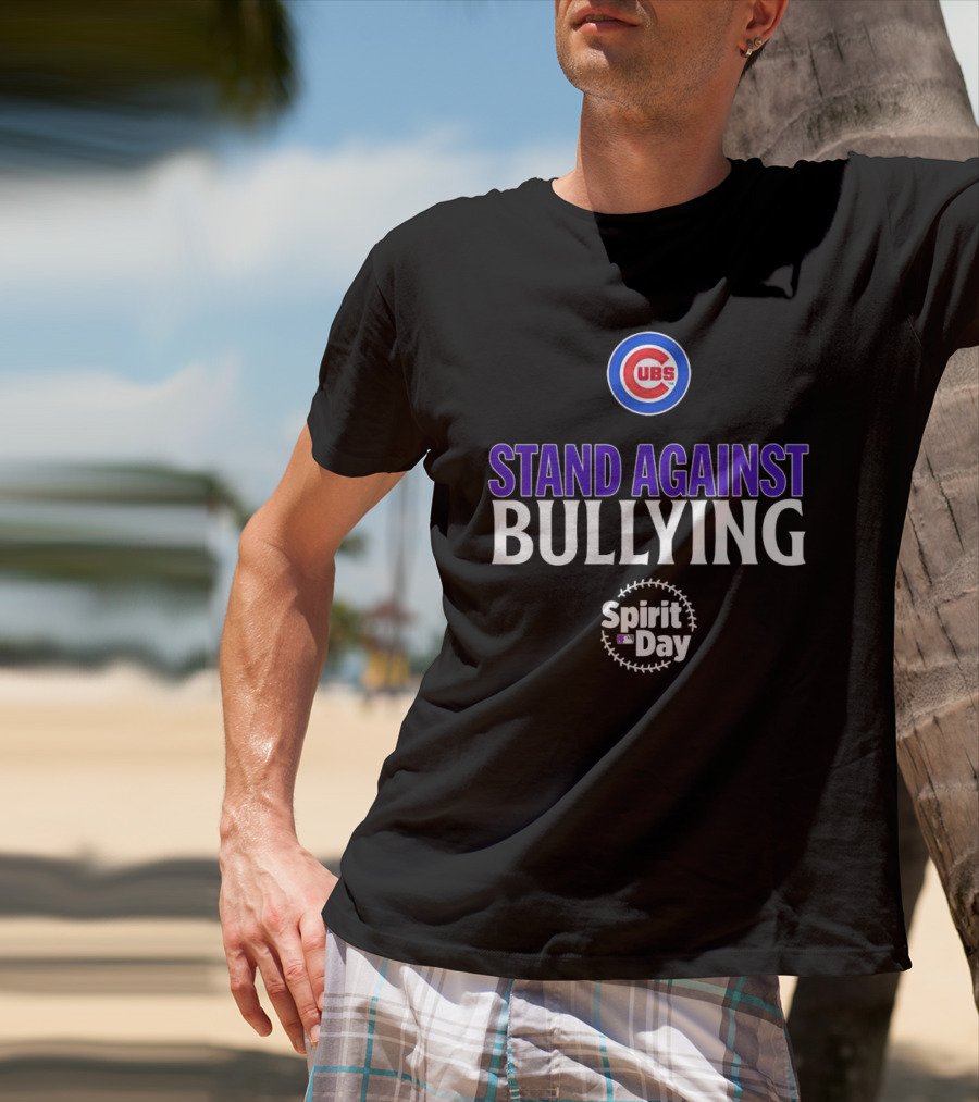 Chicago Cubs Stand Against Bullying Spirit Day T-Shirt