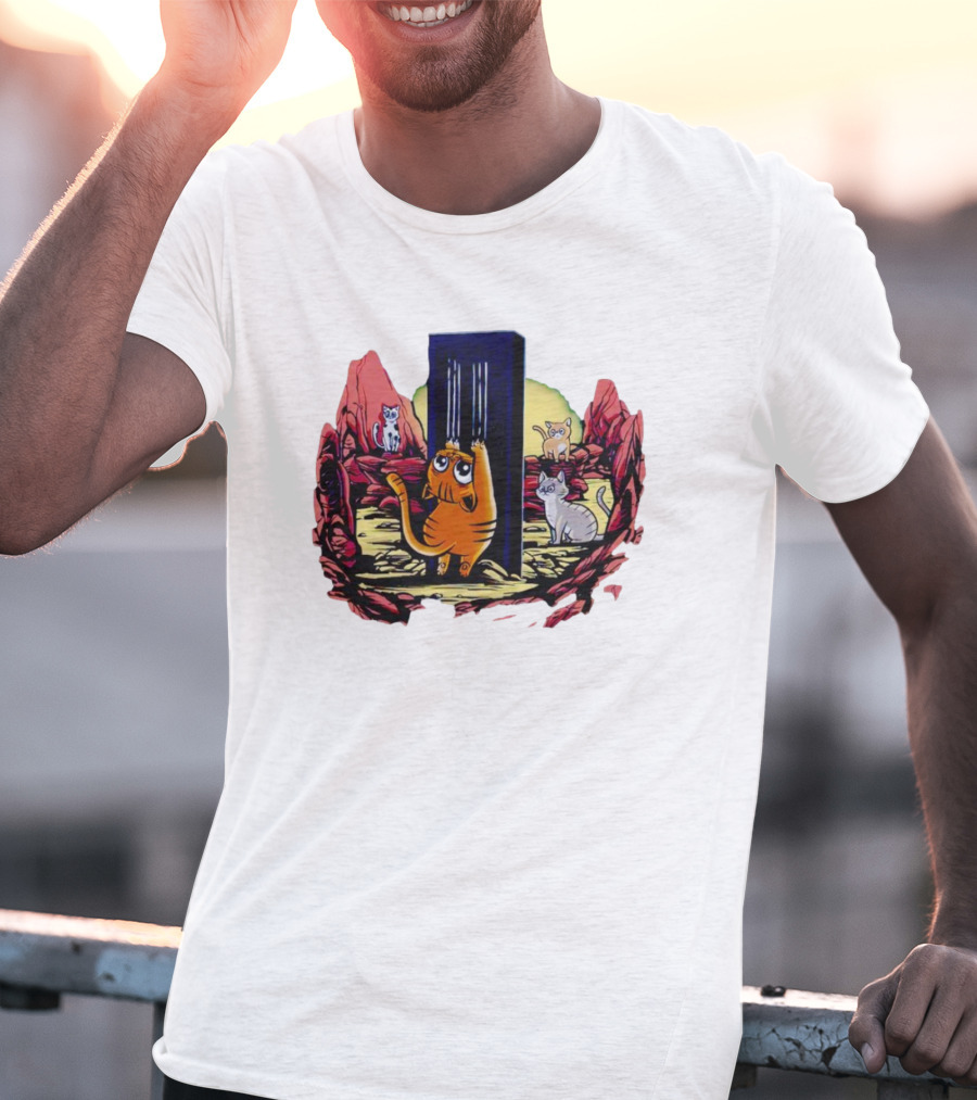 Trending Cat Odyssey Monolith Adventure T-Shirt