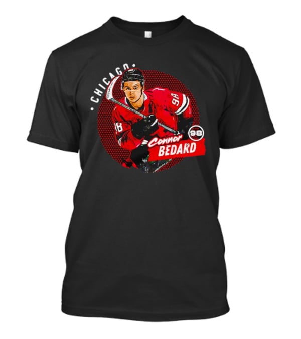 Connor Bedard Chicago 98 Hockey Player Red Dot T-Shirt