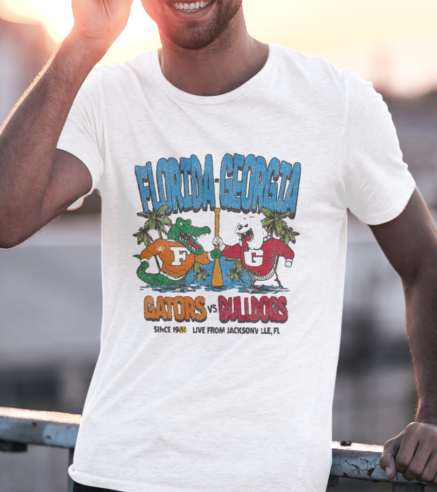 Florida Georgia Gators Vs. Bulldogs Since 1933 Live From Jacksonville FL T-Shirt