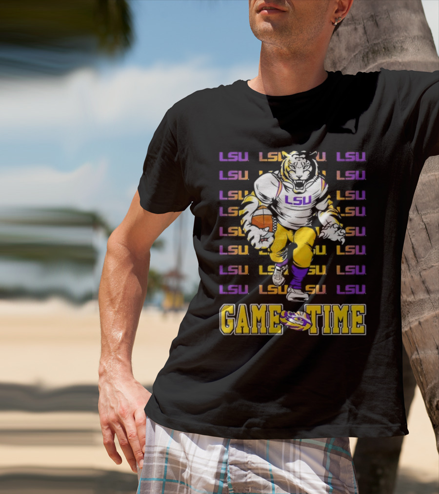 LSU Tigers Game Time Football T-Shirt