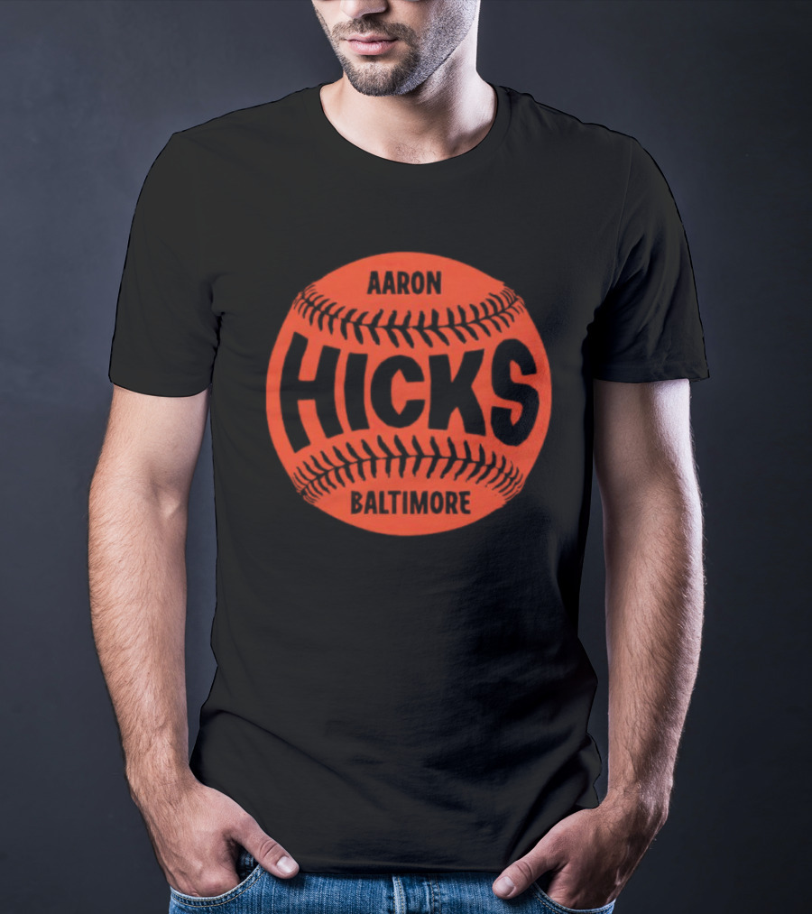Aaron Hicks Baltimore Baseball Iconic Circular T-Shirt