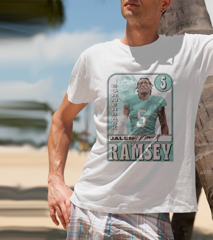 Jalen Ramsey Cornerback 5 Miami Card T-Shirt