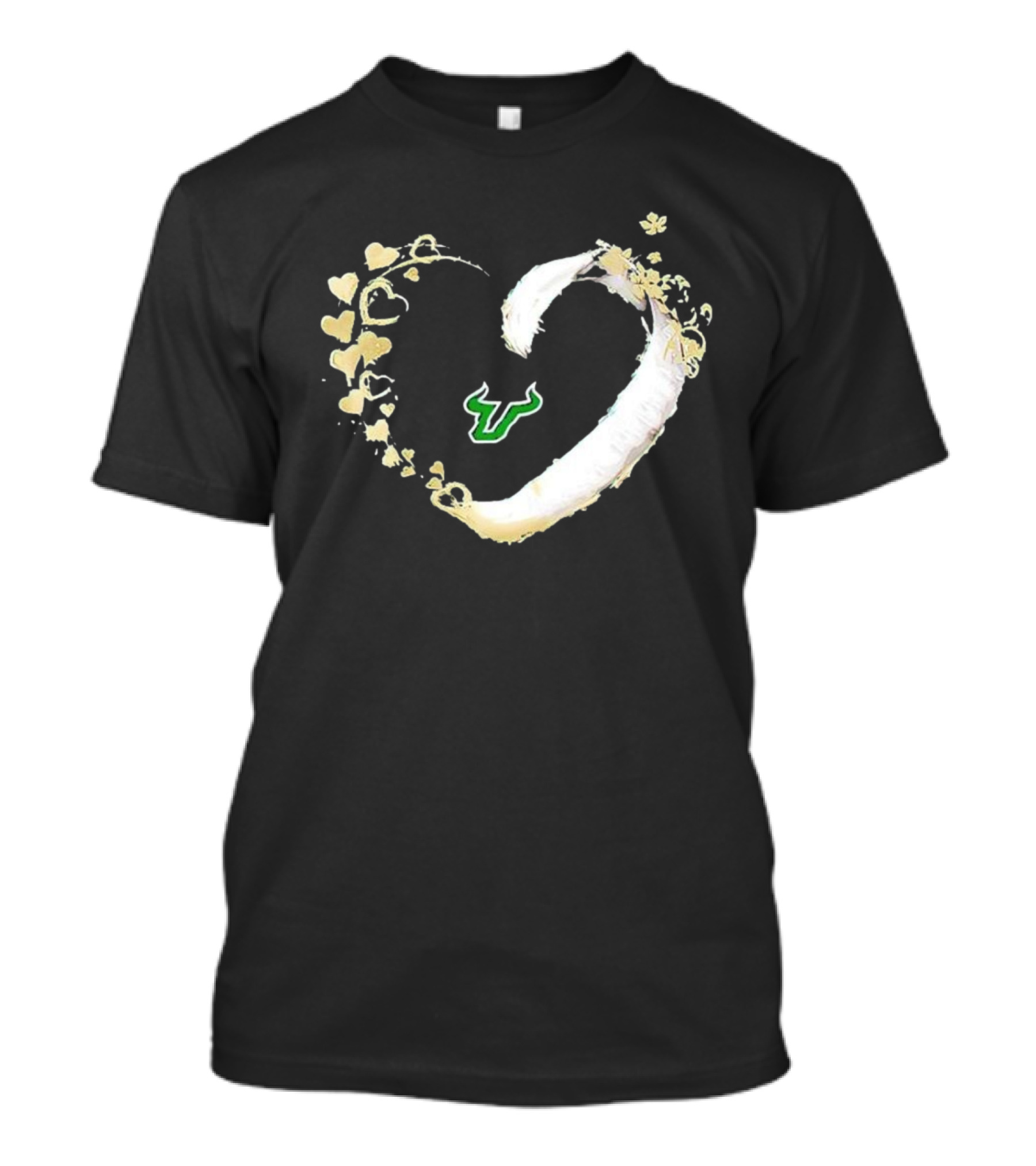 South Florida Bulls University Team Logo Heart T-Shirt