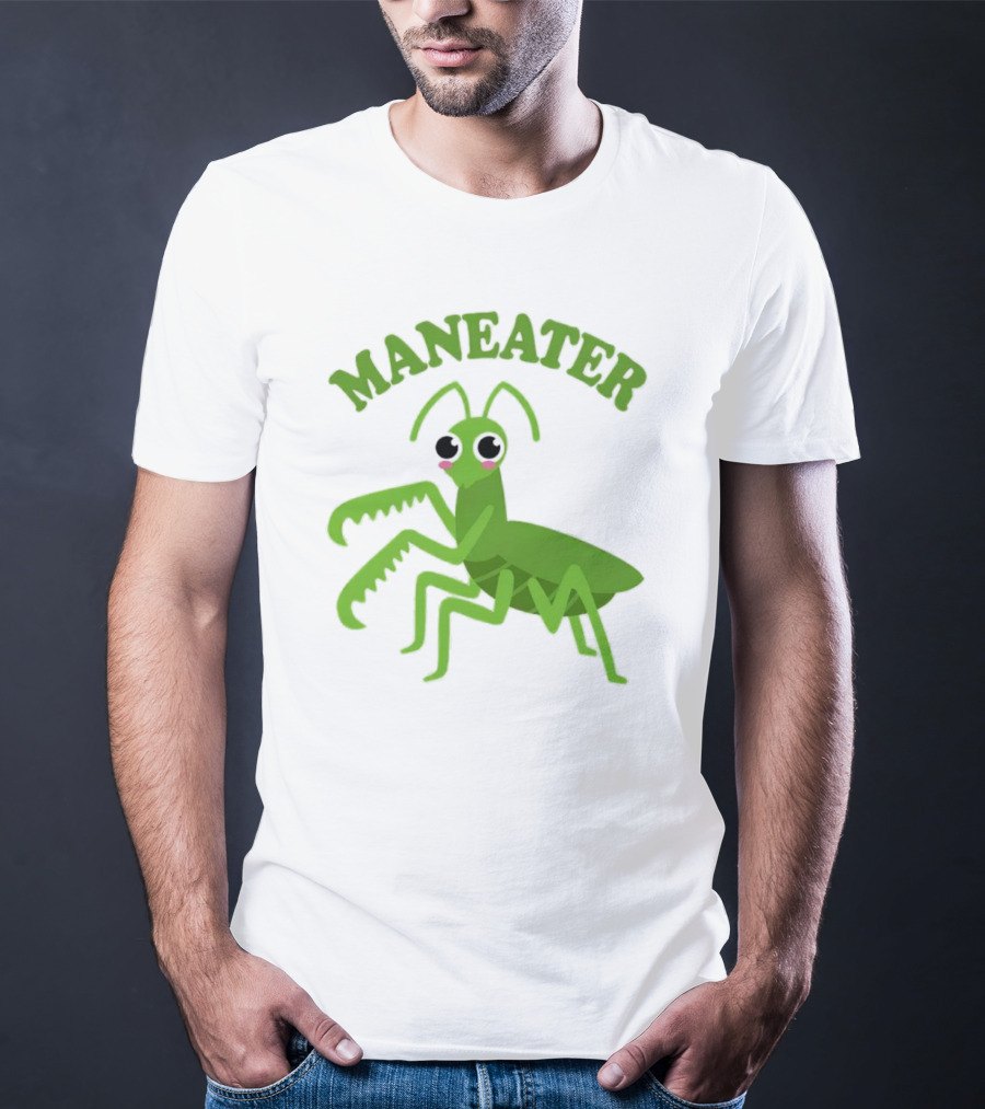 Maneater Praying Mantis Cartoon T-Shirt