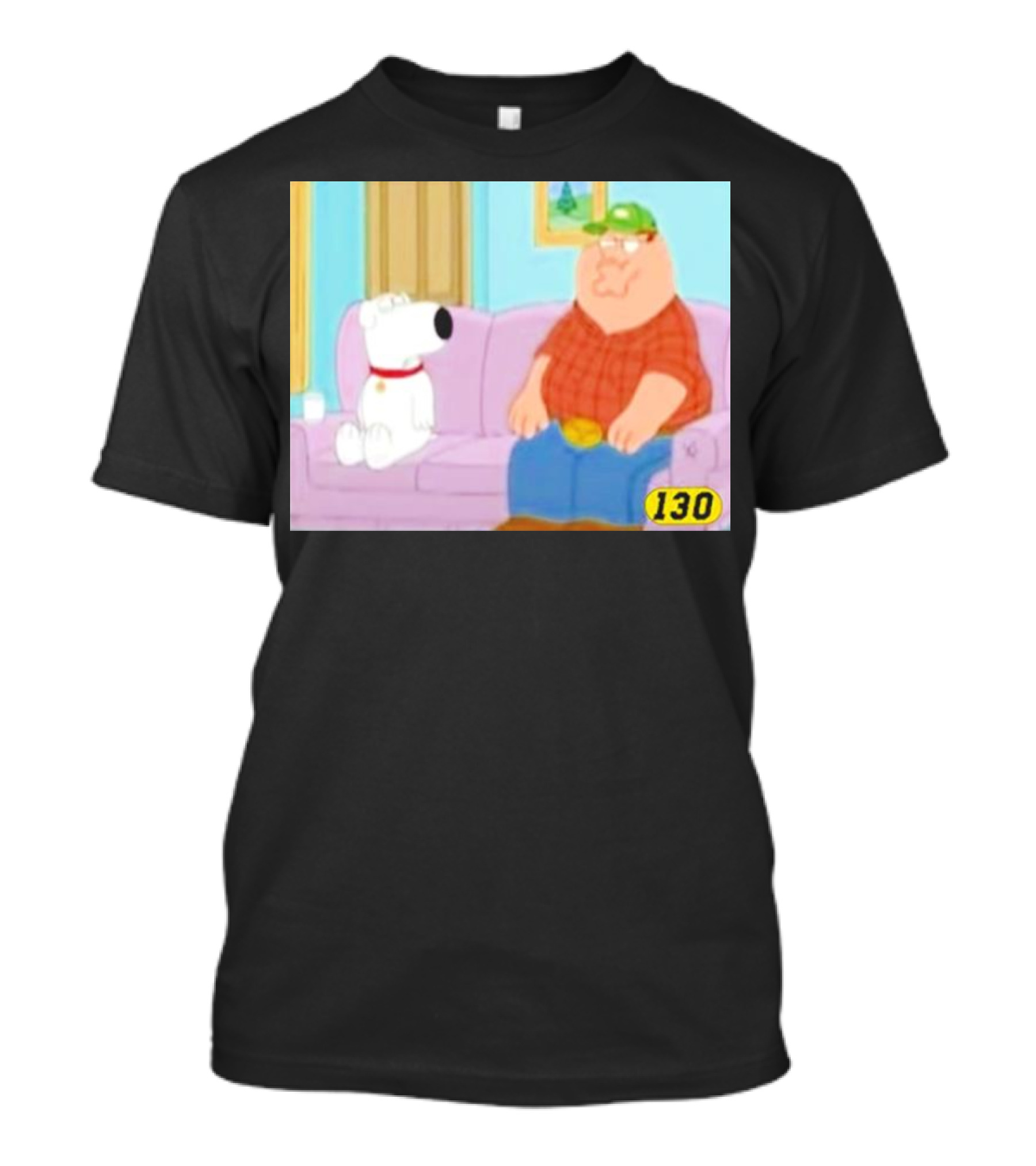 David Wearing Brian Griffin Peter Griffin On Couch 130 T-Shirt