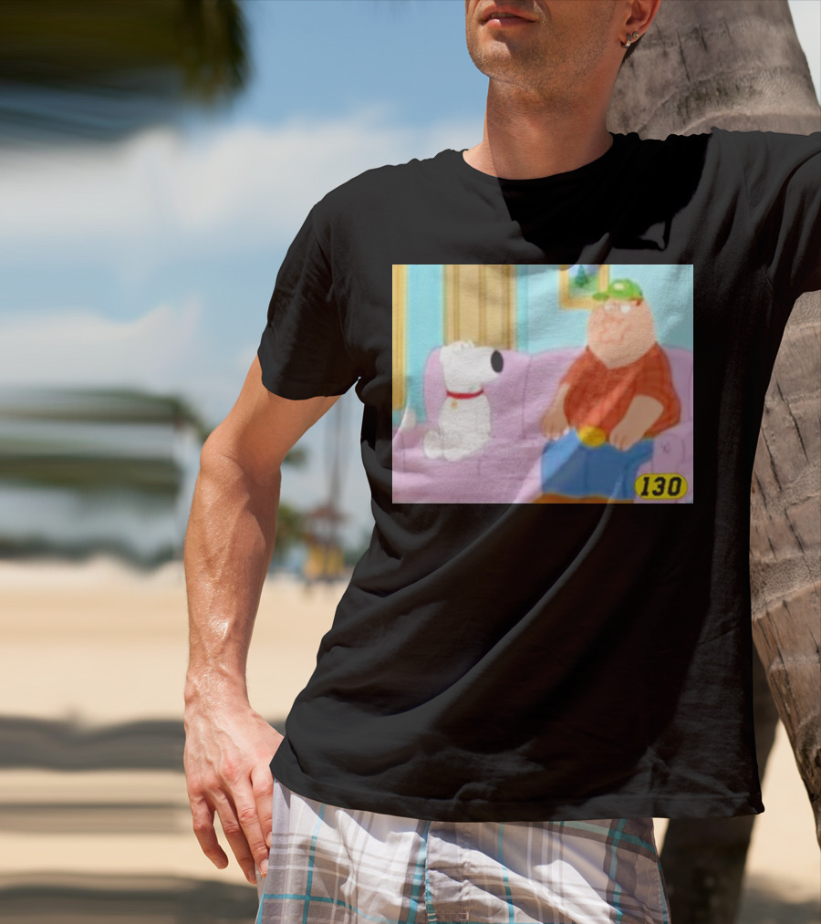 David Wearing Brian Griffin Peter Griffin On Couch 130 T-Shirt