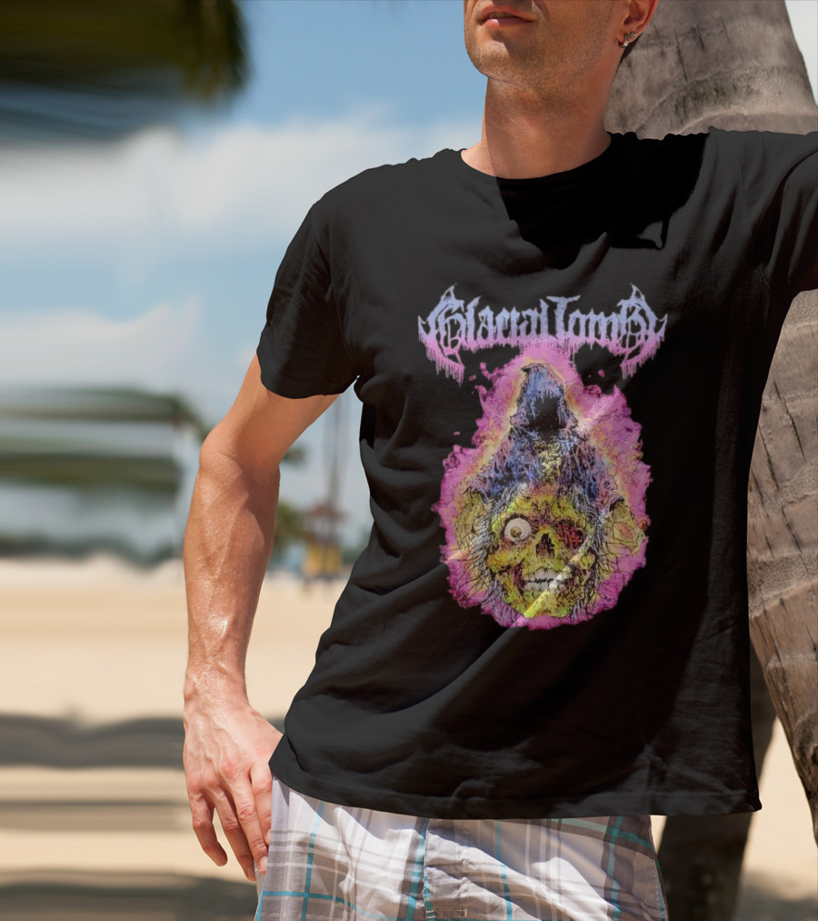 Glacial Tomb Necromancer Skull Flame T-Shirt