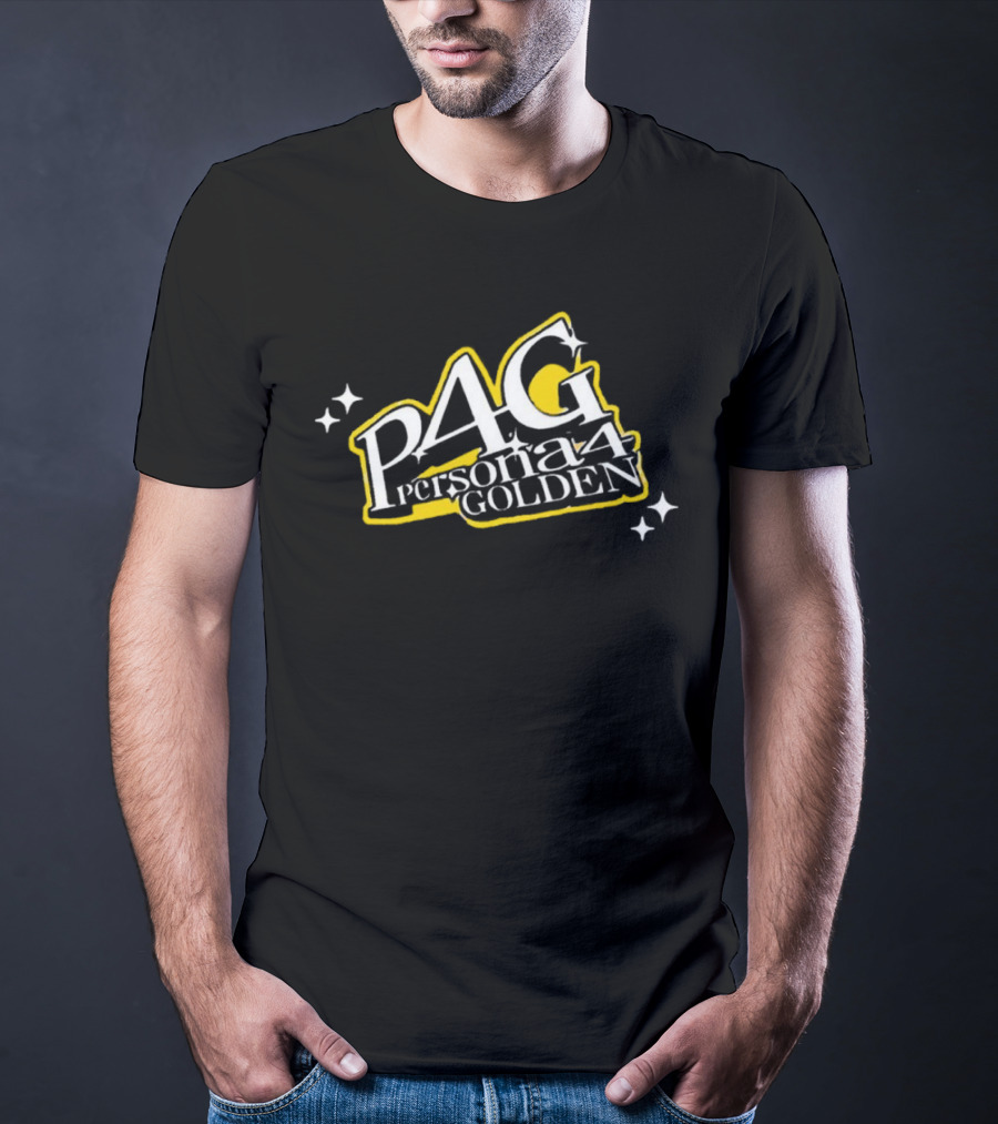 P4G Persona 4 Golden Logo With Stars T-Shirt
