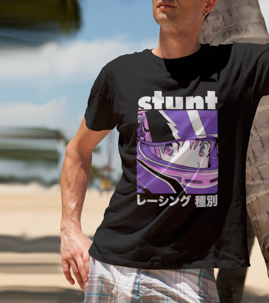 Stunt Anime Style Racing Helmet T-Shirt