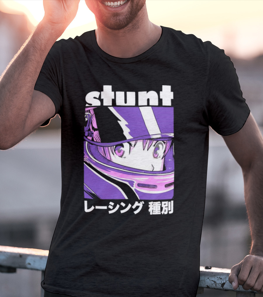 Stunt Anime Style Racing Helmet T-Shirt