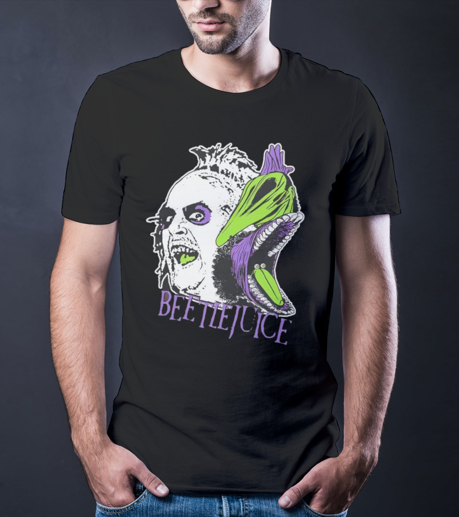 Beetlejuice Halloween Creature Mashup With Alligator Head T-Shirt