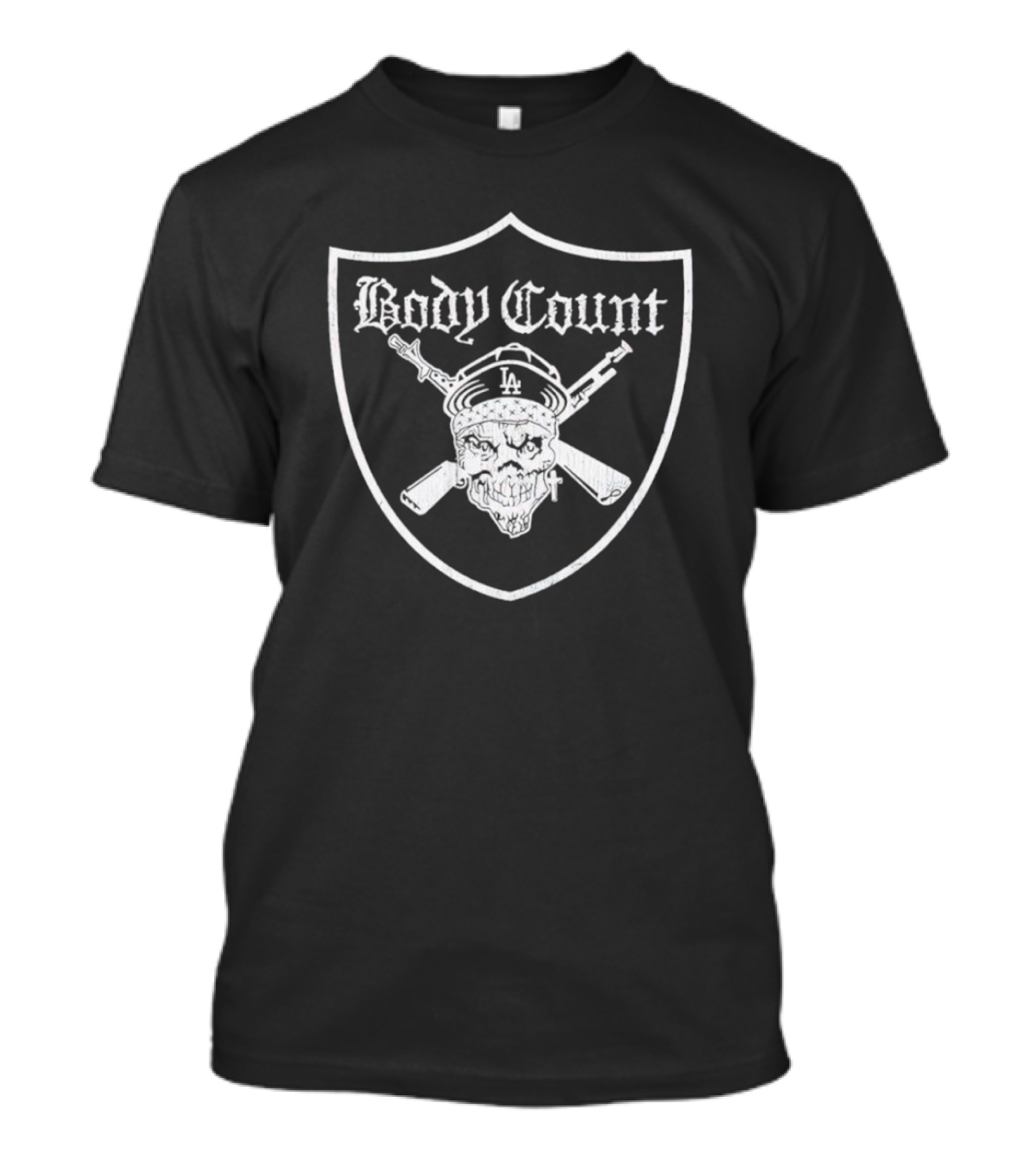 Body Count LA Skull Shield With Crossed Guns T-Shirt