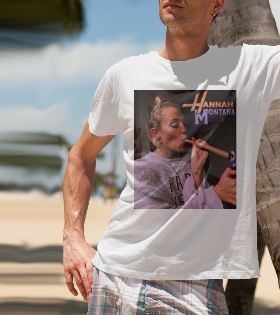 Disney Hannah Montana Smoking Weed Blunt T-Shirt